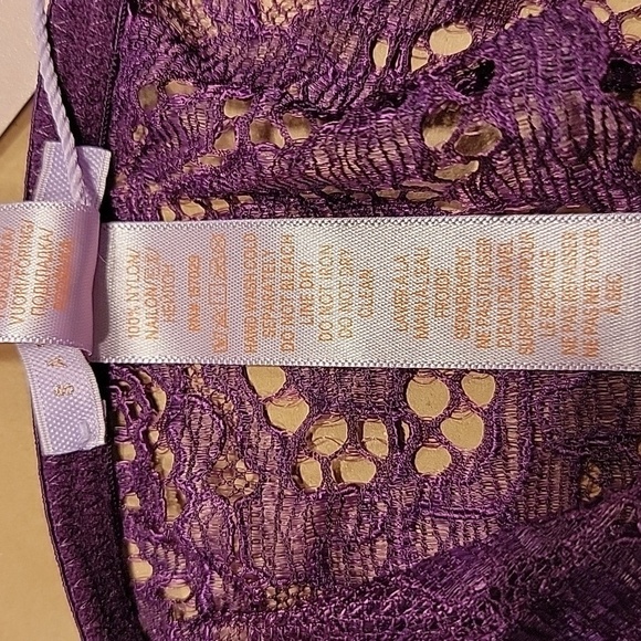 Savage X Fenty Size M Purple Lace Front Closure Bra Bralette, NEW with Tag - Picture 9 of 10